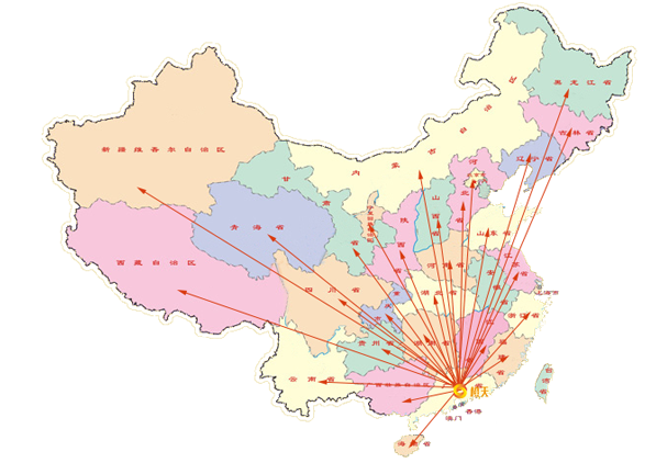 加盟电影院分布图